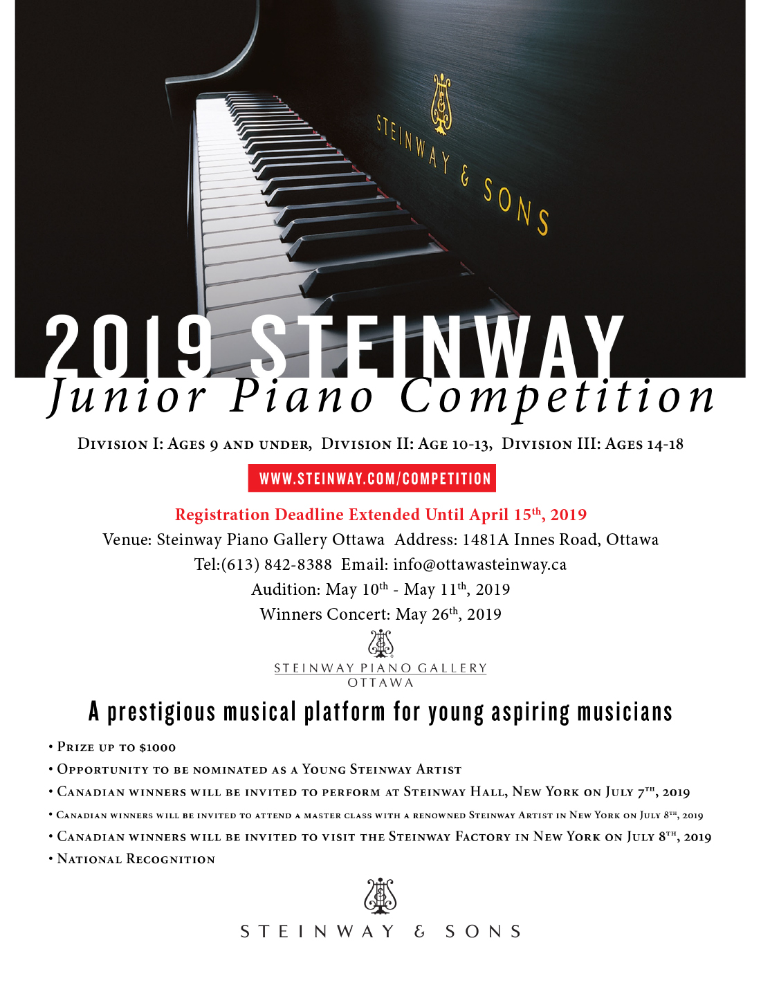 2019 Steinway Junior Piano Competition Steinway & Sons